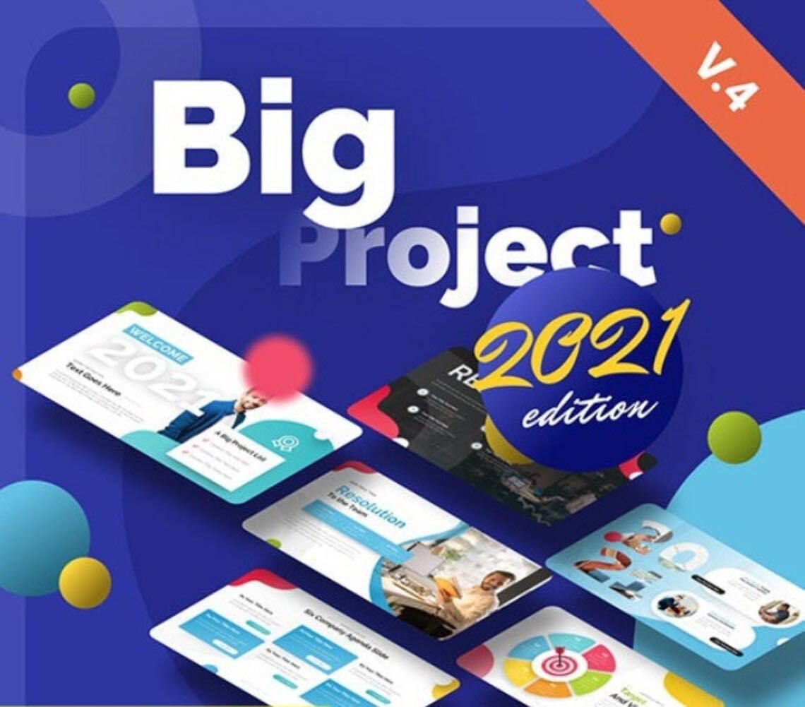 Template PowerPoint animados Massive X Big Project + 3 bônus