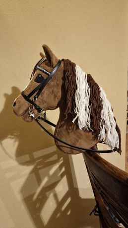 Piękny hobby horse koń na patyku wykonany ręcznie