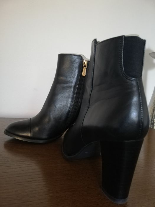 botki damskie 38 skóra naturalna markowe brytyjska marka Clarks  NOWE