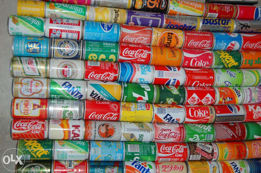 latas bebida antigas de colecção mais de 450