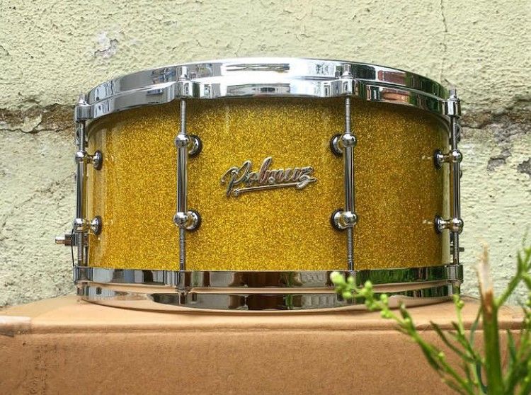 Polmuz Model 2 werbel klonowy 14"x6.5" Gold Sparkle