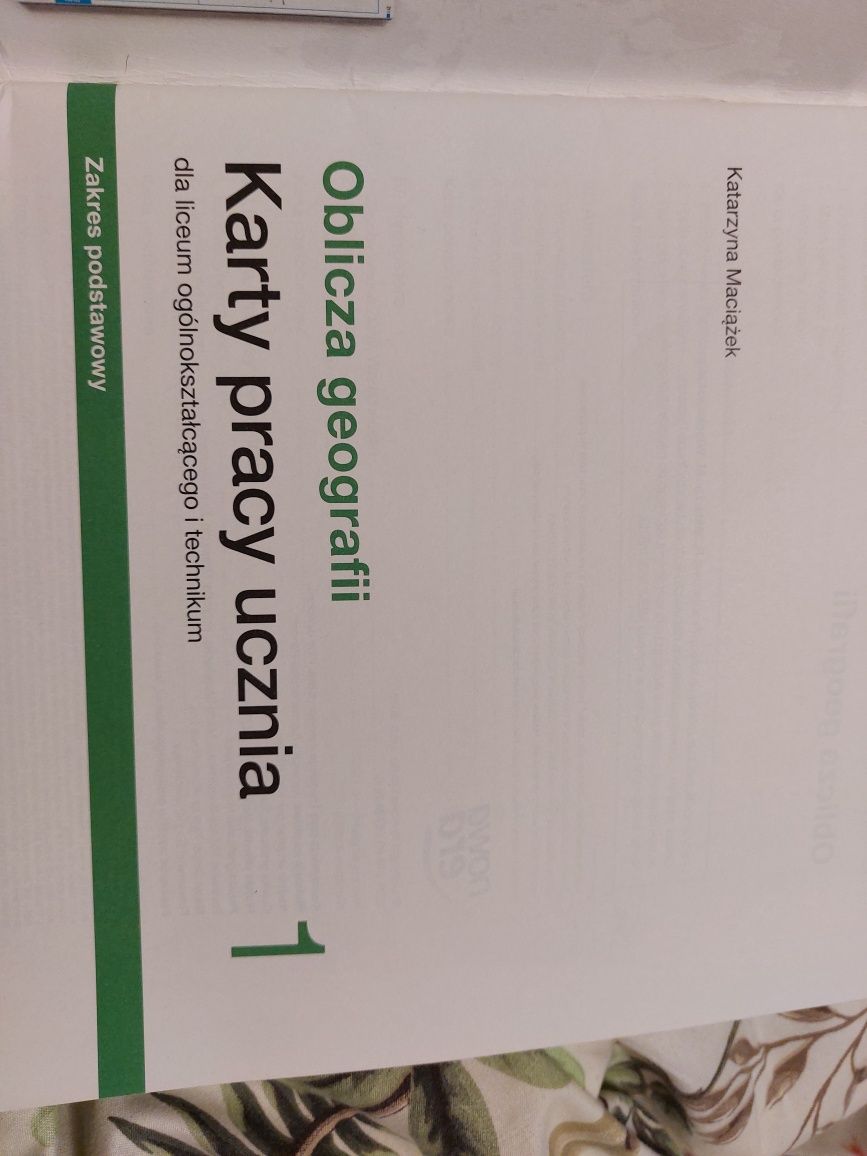 Karty pracy oblicza geografii do klasy 1