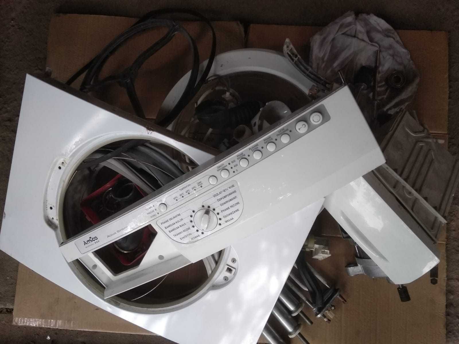 Pralka Amica PB458A420 silnik pasek szuflada blacha przód pompaFartuch