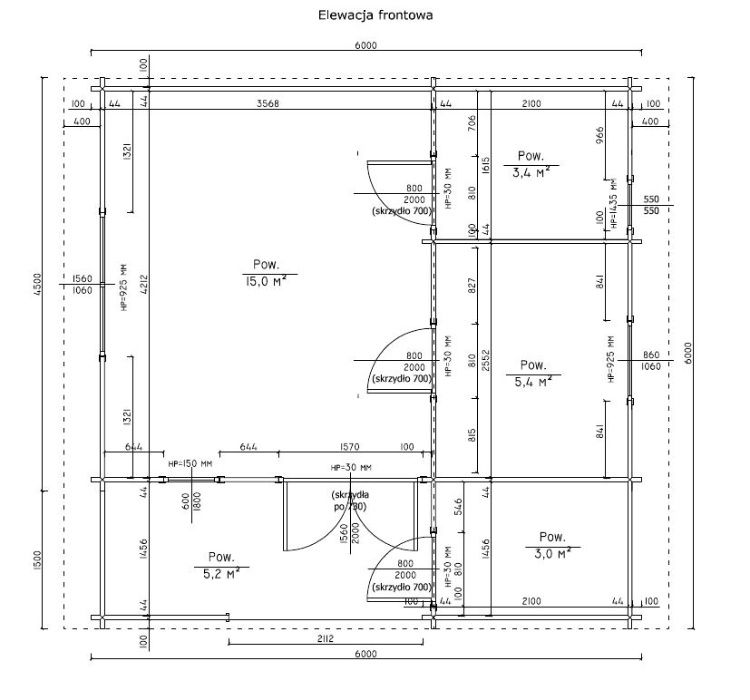 DOM/DOMEK letniskowy drewniany parterowy do 35m DL 1c