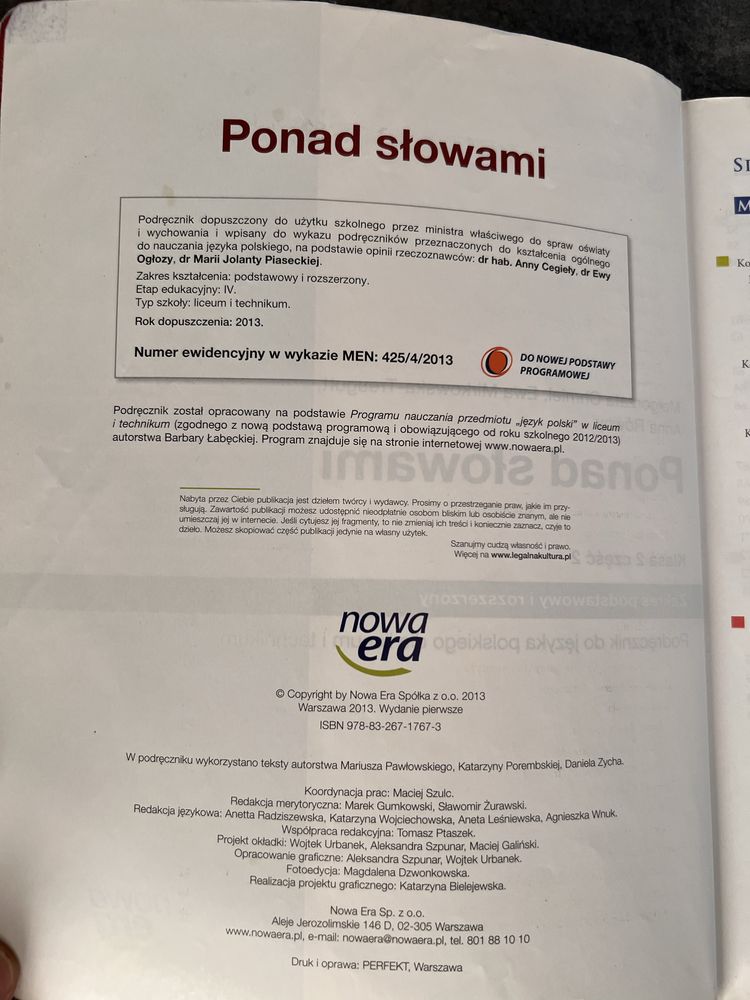 Ponad słowami klasa 2 część 2