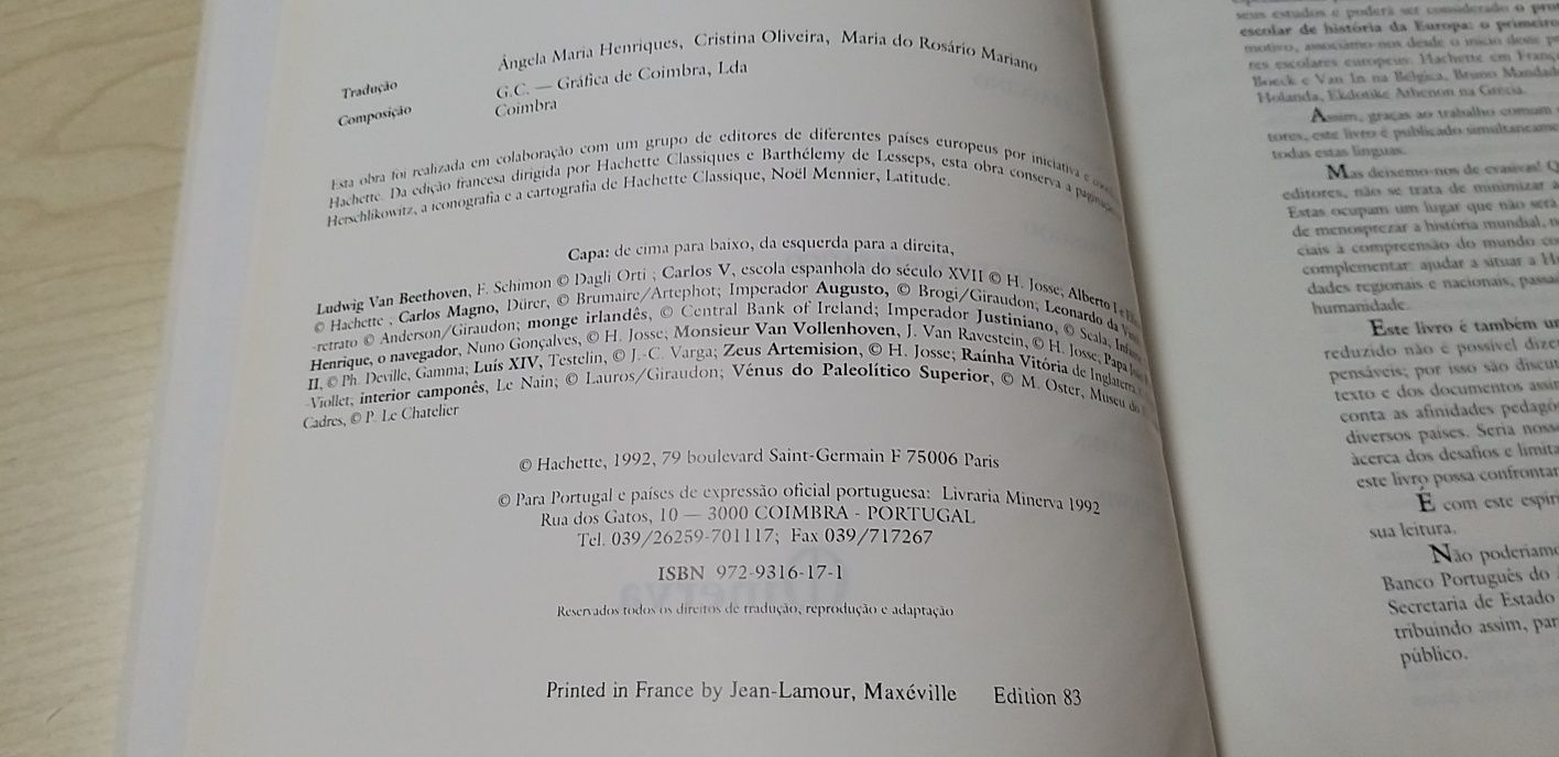 História da Europa por 12 Historiadores Europeus.