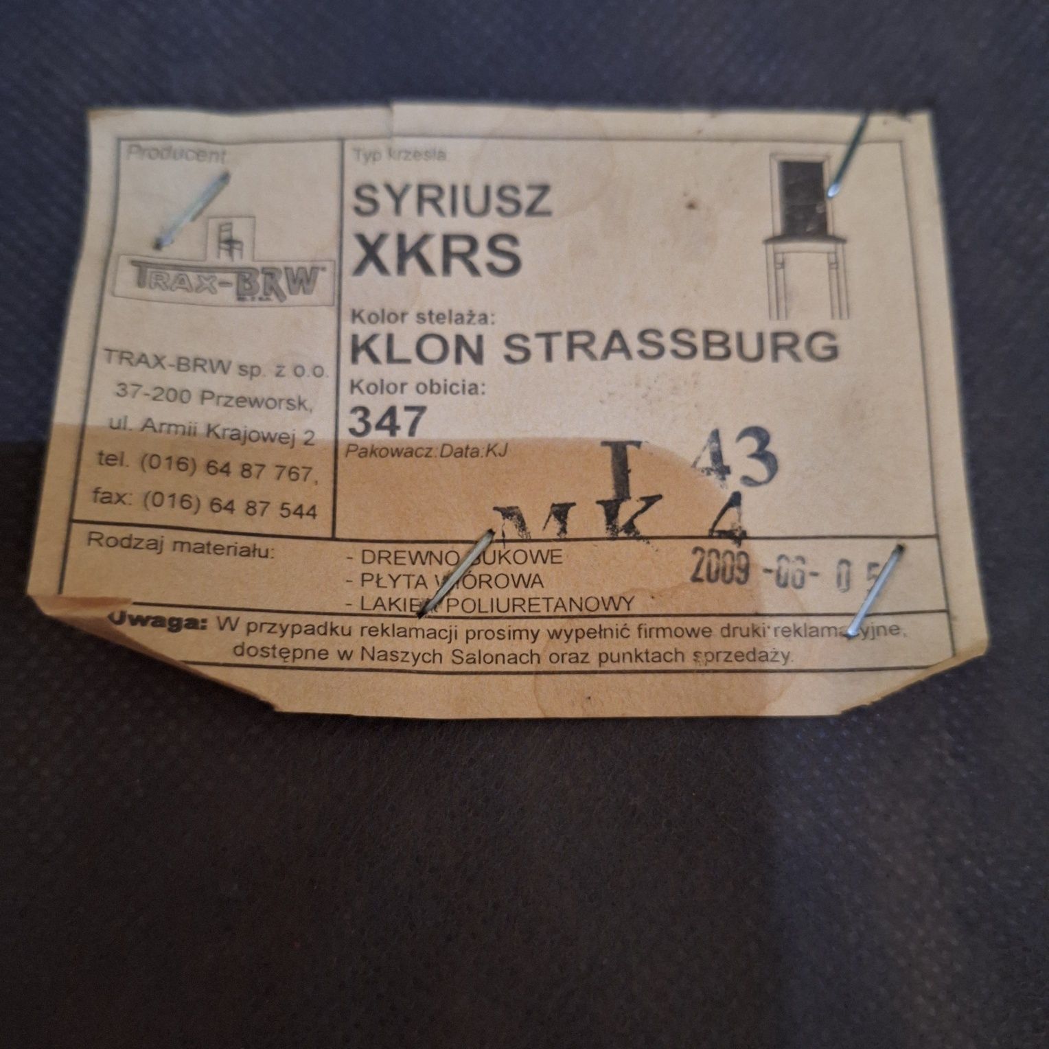 Krzesła drewniane Syriusz