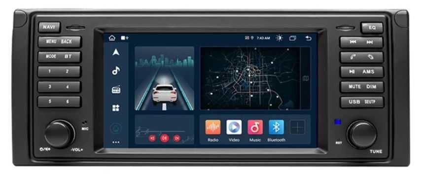 Nawigacja GPS 2 DIN radio samochodowe Android BMW 5 X5 E39 E53  2/32GB