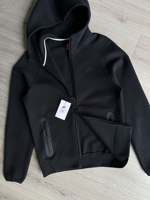 ОРИГІНАЛ | Кофта зіп худі Nike Tech Fleece Black теч зипка черная