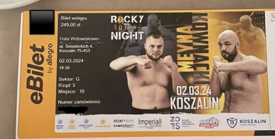 Bilety Rocky Boxing Night