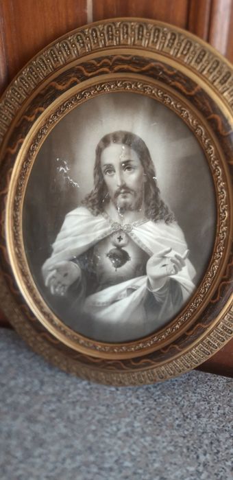 Conjunto de 2 Quadros Sagrado Coração