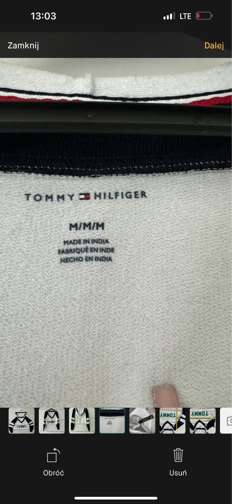 Bluza z kapturem Tommy Hilfiger M krotka bluza Tommy M