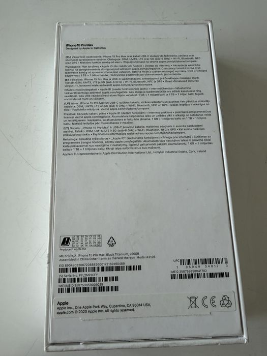 Iphone 15 pro max 256gb