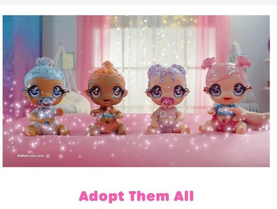 Лялька На на на Лялька Гліттер Бейбіз пупс з  блискітками змінює колір