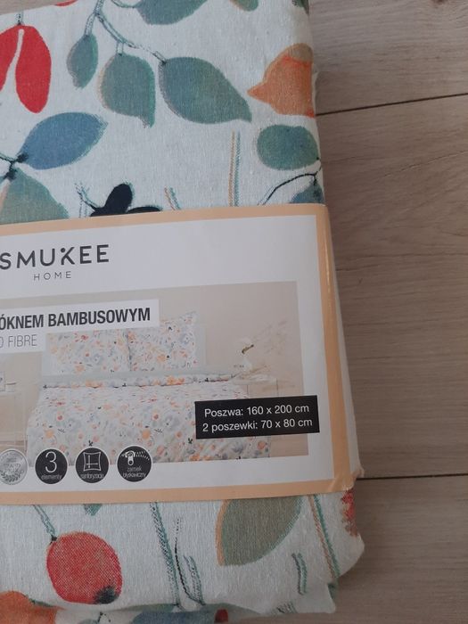 Nowa pościel bawełniana z włóknem bambusowym Smukee 160x200