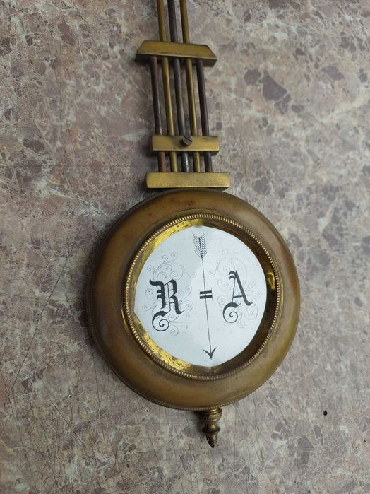 W197 Wahadło starego zegara ściennego Junghans 8cm dł 24cm