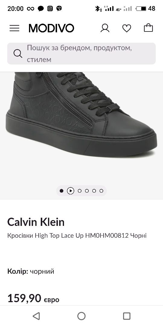 Кросівки Calvin Klein HIGH TOP 41р 26см