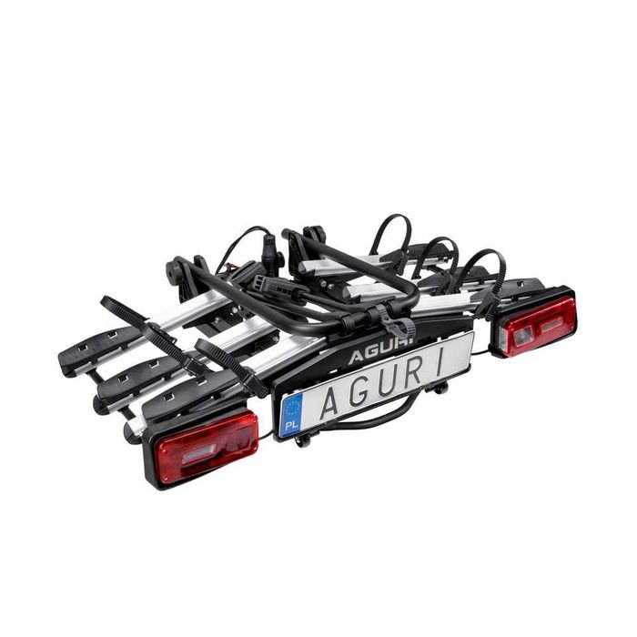 Bagażnik Platforma Rowerowa Aguri Krab 3 Srebrna  Składana Nowość