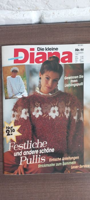 Wzory swetrów Diana 11 / 1990