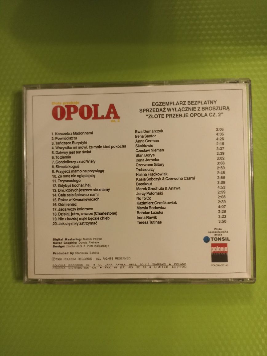 Złote przeboje Opola płyty CD