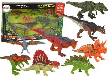 Zestaw Figurki Dinozaury Kolorowe 8 Szt, Leantoys