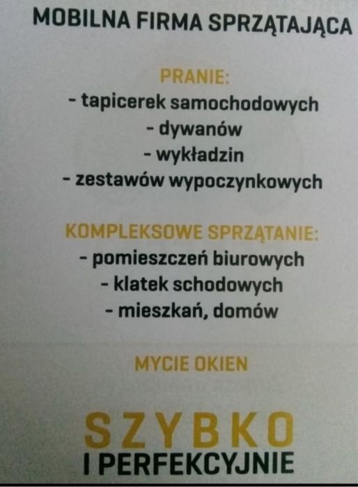 Mobilna firma sprzątająca
