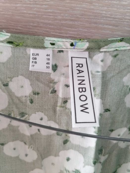 Nowa sukienka na jesień w kwiatki wiskoza 44 dekold kopertowy