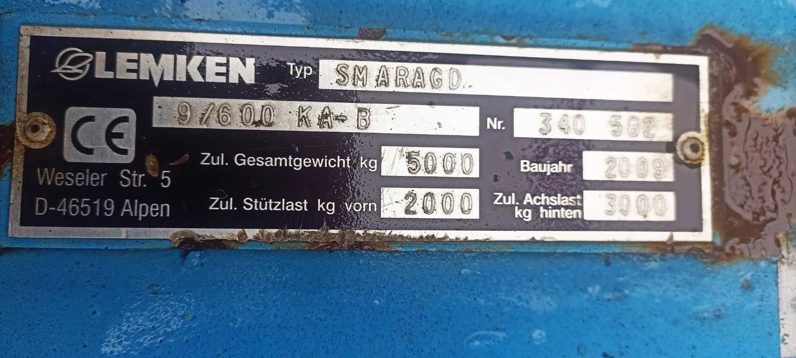 Культиватор Lemken Smaragd 9/600 2009р.в