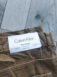 Calvin Klein spodnie, sztruksy, prosta nogawka