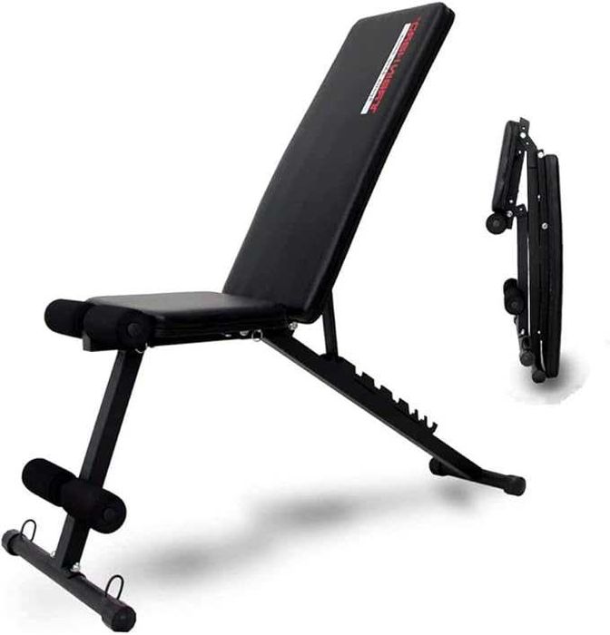 TrainHard Regulowana składana ławeczka do ćwiczeń