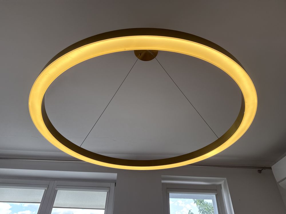 2 lampy westwing złote, 100 cm średnicy