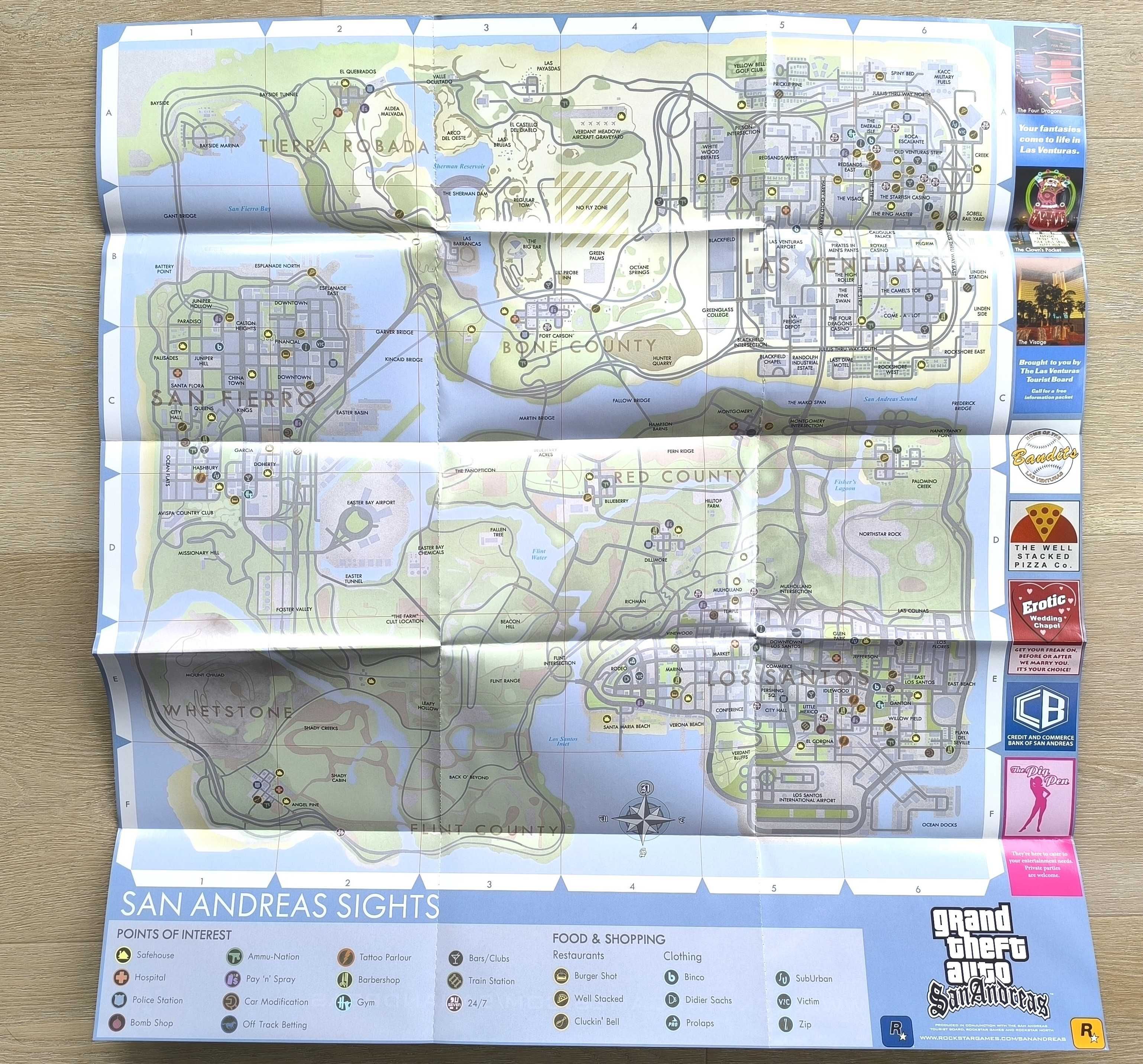 Grand Theft Auto Sana Andreas (2005) - Kolekcjonerska Mapa / Plakat