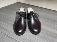 Elastomere buty, czarne męskie buty skórzane