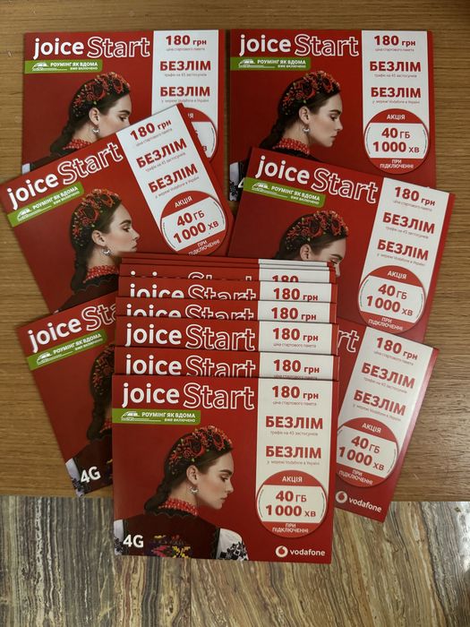 Стартові пакети водафон Joice Start , стартовые пакеты