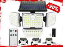 Profesjonalna LAMPA OGRODOWA Z Czujnikiem Ruchu Zmierzchu 4w1 (-20%)