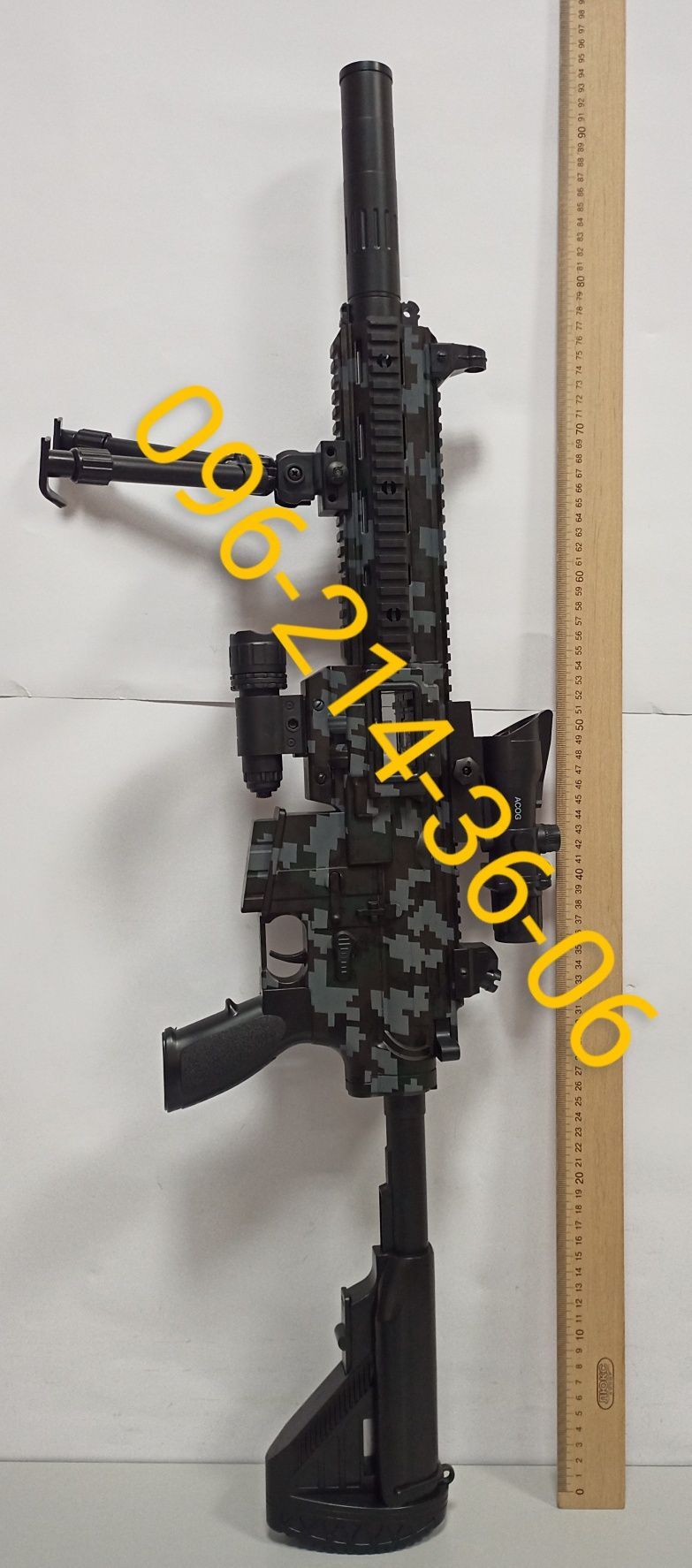 Детский автомат M416 оптический лазерный прицел фонарик аккумулят