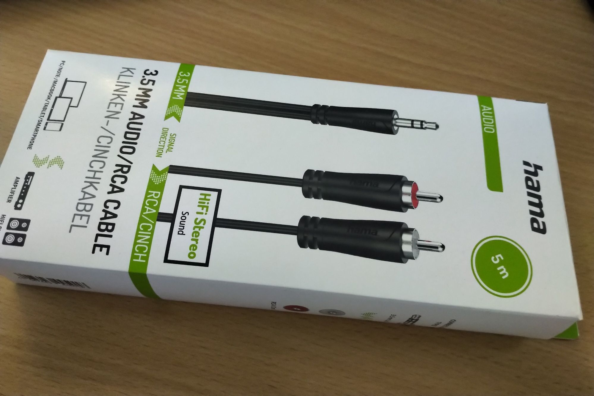 Haha kabel Jack 3,5 - 2 8 ciach 3m i 5 m nowe kable audio