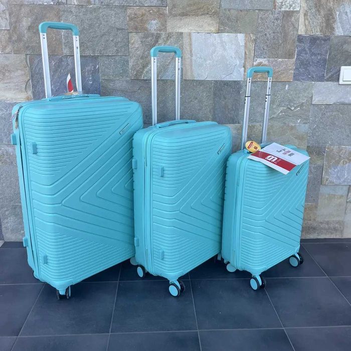 Дорожній чемодан на 8 колес ПОЛІПРОПІЛЕН Сумка Валіза Дорожный чемодан