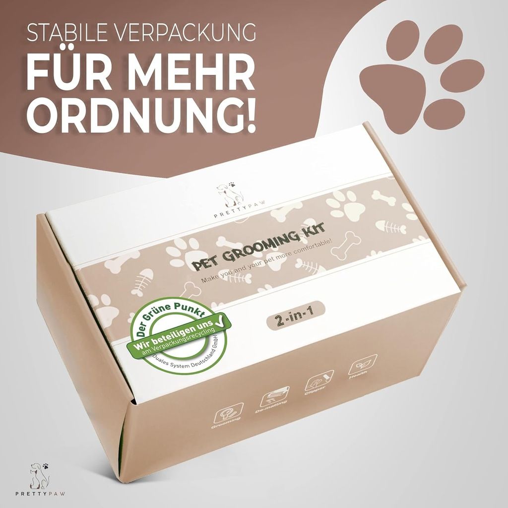 Pretty Paw profesjonalny zestaw szczotek dla kotów, 100% higieny