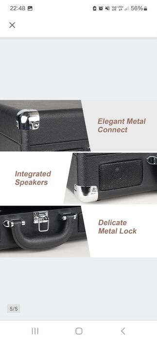 Gramofon walizkowy Digitnow M417 głośniki, RCA, AUX 3,5mm