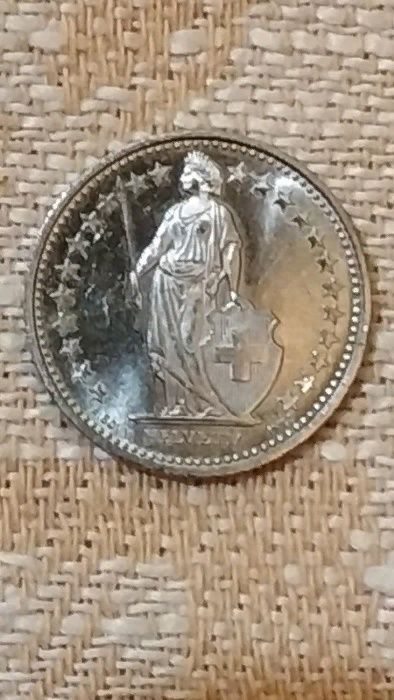 Монета 20 раппен 1932, 2014 г.г, Монета 1/2 франка 2010 г. Швейцария