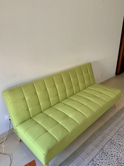 Sofá cama verde 180x57,5