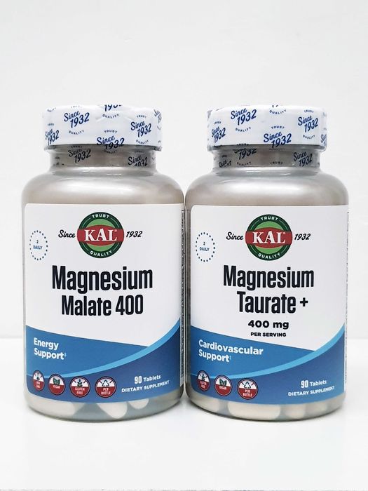Магній малат, таурат KAL, 400 мг, 90 таблеток