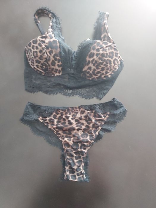 Komplet bielizny intimissimi panterka sexi asia 70C S brazyliany