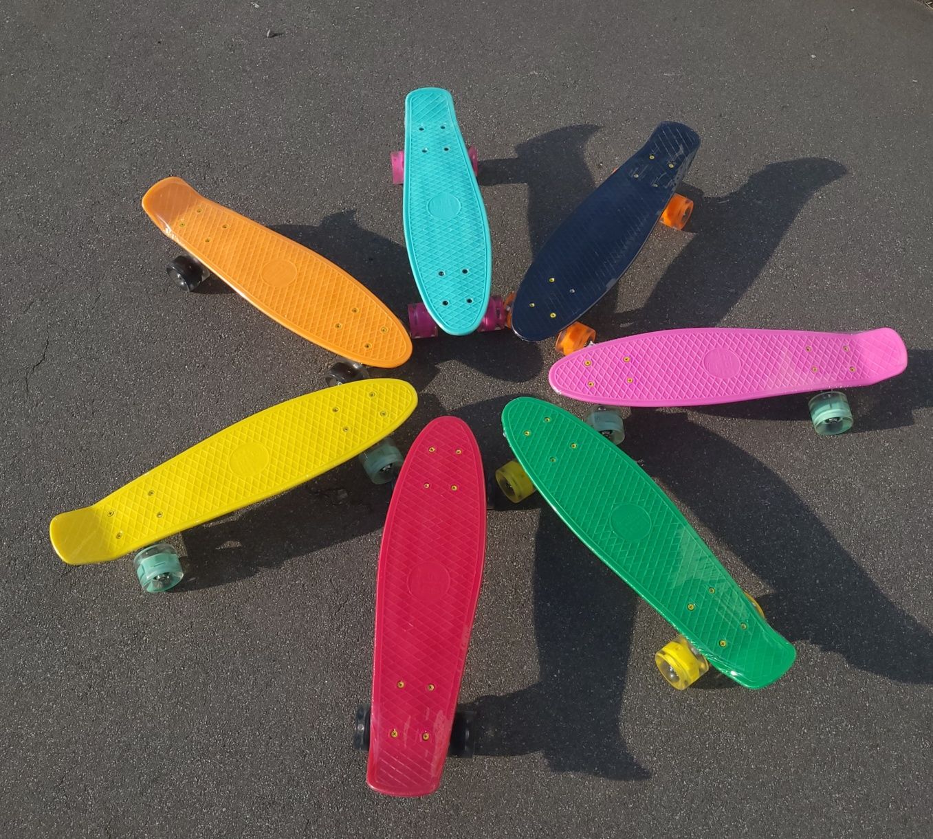 Пенни борд (Penny board) ,скейт ,скейтборд со светящимися колесами