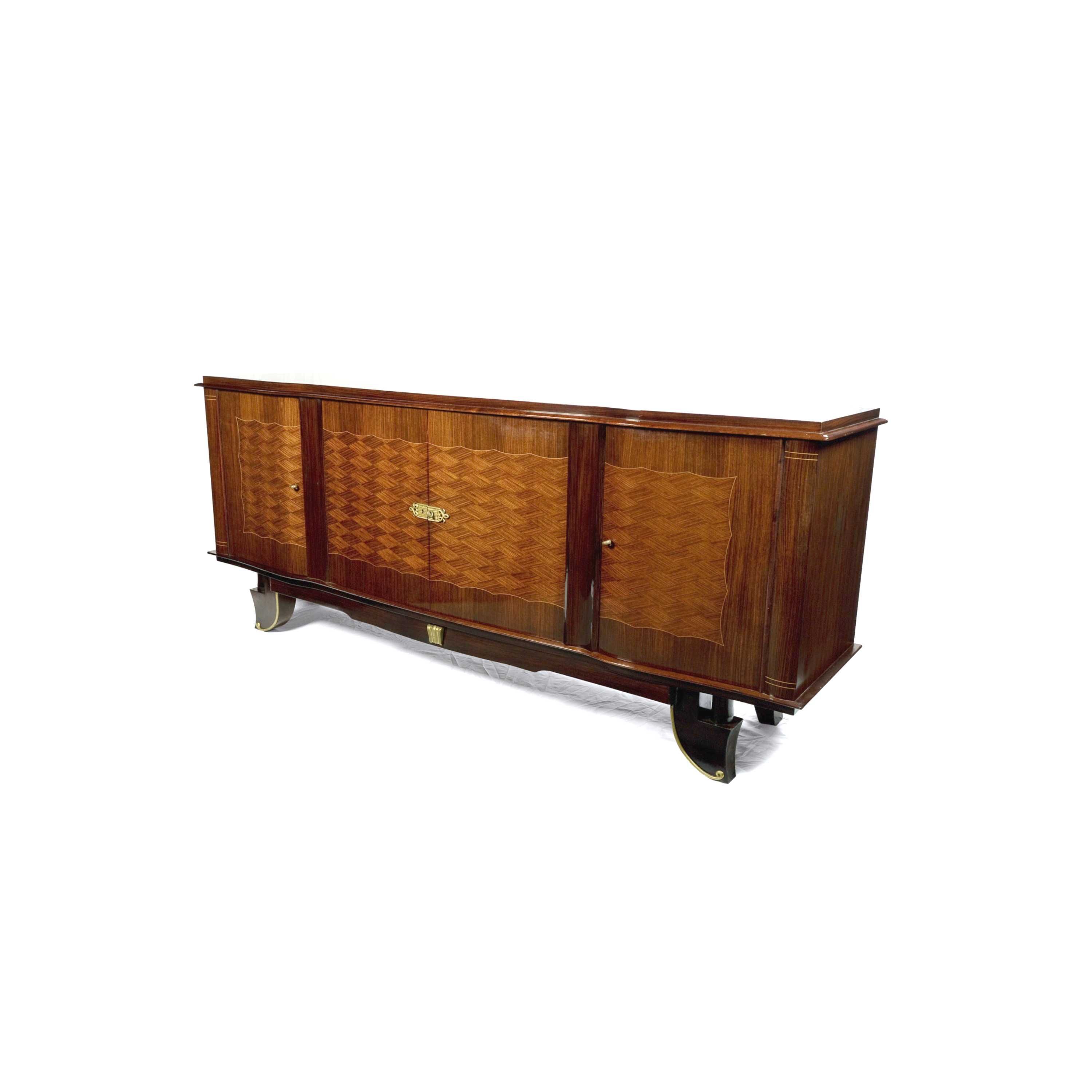 Sideboard pau santo Jules Leleu Art Deco | século XX