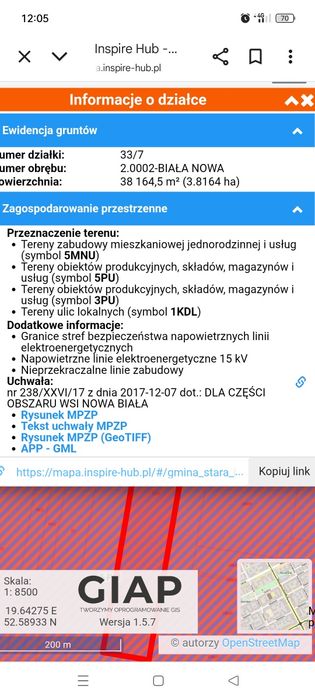 Sprzedam grunt inwest w nowej bialej Orlen