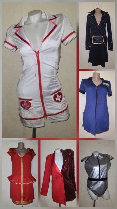 Косплей взрослые вампирша ведьма полиция стюардеса медсестра ковбойша