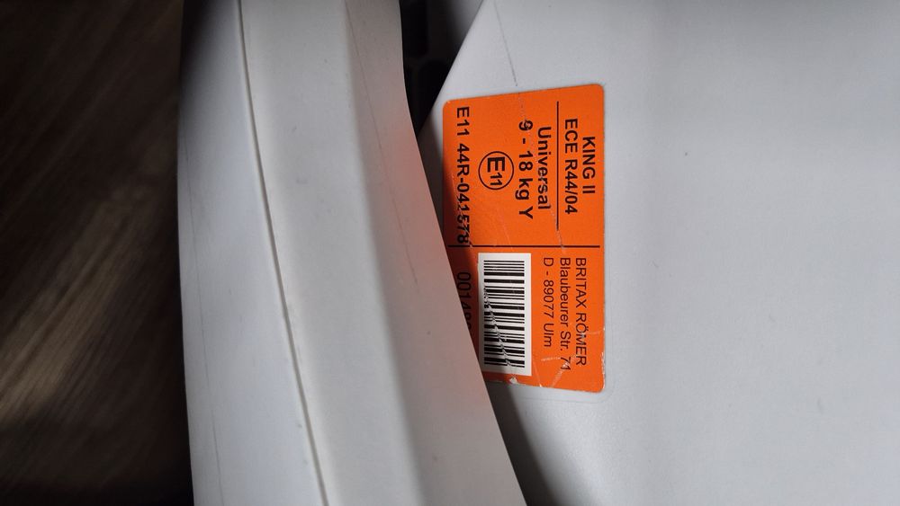Fotelik britax romer King II 9-18 kg