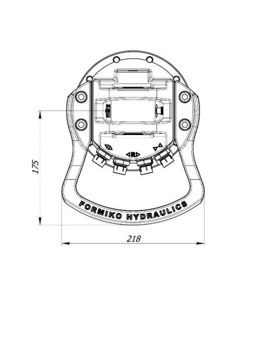 Obrotnica / Rotator hydrauliczny / 5,5 Tony / trzpień rotatora fi 69
